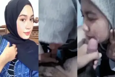 Hijab Cantik Sepong Kontol Jumbo, Crot di Muka Full yang Tidak Disangka-sangka